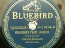 Bluebird Records Carson Robison Have To Slap Dirty ___, Remember Pearl Harbor 78