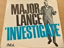 MAJOR LANCE . Investigate . ORIGINAL issue Okeh copy with RARE PICTURE SLEEVE .
