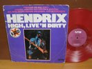 LP / Jimi Hendrix / High, Live 'N Dirty / 1978 Nutmeg / Red Vinyl / 