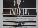 NICO 5 Oct 1982 concert poster Copenhagen Denmark TEE VEE POP Velvet Underground
