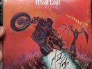 Autographed Meat loaf “ Bat Out Of Hell” LP album Vintage 1977 Release