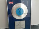 Billy Ocean - Get Outta My Dreams BPI Vinyl Disc Award Display 250,000 Copies