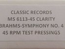 Bruno Walter Conducting....Brahms ‎– Symphony No. 4 - LP box set classic records