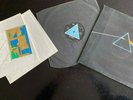 Pink Floyd First Press Dark Side Of The Moon First Press Solid Blue Triangle