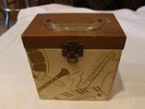 VINTAGE Record Box, 1950s w/ 50 45 rpm oldies in company/white sleeves