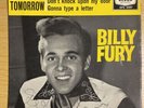 BILLY FURY AUTOGRAPHED MAYBE TOMORROW E.P Yellow, Round-Centre
