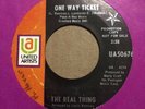 THE REAL THING -One Way Ticket/Happy Together Latin Soul Promo 45 United Art.