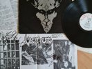 Venom - Black Metal LP,UK- first press.1982, Autogramm, lyrics & signed poster