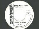 NORTHERN SOUL 45  Tony Adams  Checker  1034  *promo*