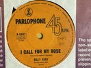 RARE -BILLY FURY - AUSTRALIAN - I CALL FOR MY ROSE / BYE BYE. ORANGE PARLOPHONE.