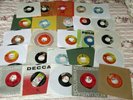 45 Record Box w/25 Vinyl 45s-Beatles;Stones;Plus Others