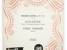 EMILE PASSANI Maurice Ravel sonatine french piano 1952 Pathé 45 ED 44 vinyl EP