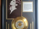 barbra streisand gold record Second Hand Rose Columbia Records Very Rare Framed
