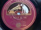 HENRY ALLEN JR. & HIS NEW YORK ORCH. ‘IT SHOULD BE YOU’ LAMINATED FRENCH HMV EE+