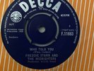 Freddie Starr & The Midnighters . Who Told You / Peter Gunn Locomotion . F 11663