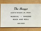The Shaggs RARE ORIGINAL 1969 business card (Philosophy of the World)