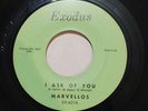 RARE DOO WOP Marvellos I Ask Of You / Hip Enough Exodus 6216 1962 VG+