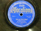 BILLIE HOLIDAY THE MOON LOOKS DOWN AND LAUGHS/YOU GO TO MY HEAD VOCALION 78 RPM