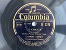 78 RPM - CHARLES TRENET - Je chante - Fleur bleue - COLUMBIA DF 2270