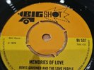 BORIS GARDNER and the LOVE PEOPLE - Memories of love. UK Bigshot 45. 1970 reggae