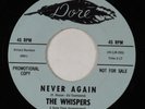 Sweet Soul 45 WHISPERS Never Again DORE VG++ promo HEAR