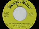 Funk Gospel 45 SENSATIONAL ALL-STARS I Got My Ticket GOSPEL TIME HEAR