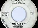 Northern Soul 45 KING ERNEST I Feel Alright b/w Hold It Baby BARRY promo  HEAR