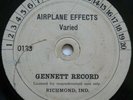 RARE GENNETT USA RECORD 0133 *AIRPLANE SOUND EFFECTS* VARIED+CONSTANT 10