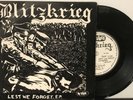 Blitzkrieg - Lest We Forget 7” EP 1982 No Future Records – Oi 8 VG+/VG+ UK