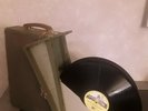 Coffret bois avec 10 disques 78 tours  ( blanche neige en anglais et français..)