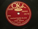 BLUES LONNIE JOHNSON Racketeers Blues / I'm Nuts About That Gal OKEH 8946  E+