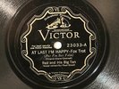 JAZZ RED NICHOLS and his BIG TEN At Last I'm Happy VICTOR 23033 E  BENNY GOODMAN