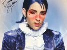 Dorian Electra Flamboyant Deluxe SIGNED Limited Blue White Swirl Color Vinyl LP