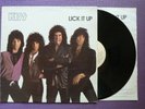 KISS OZ HARD ROCK+ 2 SIDED LYRIC SHEET INNER=LICK IT UP