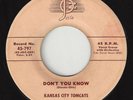 KANSAS CITY TOMCATS Don't You Know/Blues For Josie R&B DOO WOP 1956 45RPM