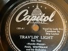78 Rpm Blues Billie Holiday w Paul Whiteman Orch 'Trav'lin Light' US Capitol