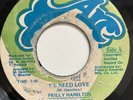Roots PRILLY HAMILTON We Need Love 45  rare Jamaica Reggae 7