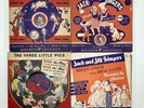 1941-42 Three Little Pigs & Jack & Jill Singers Listen Look Record Books 4ea /b