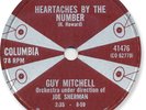 1959 GUY MITCHELL Rock’n Roll 78 RPM Record. Heartaches by the Number