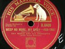 RAY NOBLE (Bowlly) Weep No More My Baby/ Dinner At Eight (E but hint of a crack)