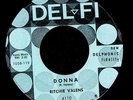 1958 Ritchie Valens Donna / La Bamba 45 RPM Vinyl Record Del-Fi 4110 HEAR