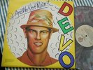 DEVO LP VINYL we are not men 1978 Canada issue grey splash vinyl