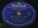 BRENDA LEE 1962 “ALL THE WAY/TRAGEDY” UNIQUE EDITION  RARE 10” 78 RPM BRAZIL