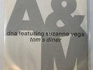 DNA / Suzanne Vega Tom's Diner Vinyl Record 45 RPM RARE UK Import 7