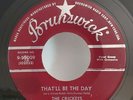 CRICKETS THAT'LL BE THE DAY (BUDDY HOLLY 45) #55009 PLAYS VG++