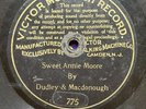 Dudley & Macdonough- Sweet Annie Moore- 775 Victor Monarch Record