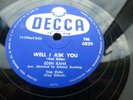 Eden Kane 78 rpm Well I Ask You, on South Africa Decca Label Rare Late 78 1961