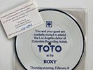 TOTO Hold The Line PROMO RARE LA ROXY INVITATION Picture Disc Columbia 1978 EX