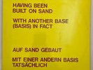 Having Been Built On Sand- Lawrence Weiner & Richard Landry- First Pressing