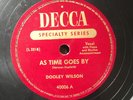 CASABLANCA Dooley Wilson AS TIME GOES BY - RARE 1946 Decca 78rpm - BEAUTIFUL EX